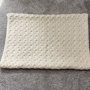Elegant Cream Knit Cowl Scarf